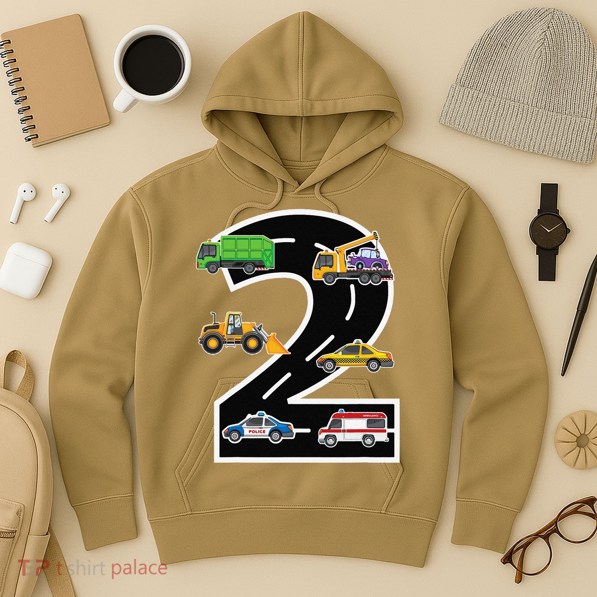 Two 2yr 2nd Birthday 2 Years Old 2nd Birthday Decoration Hoodie