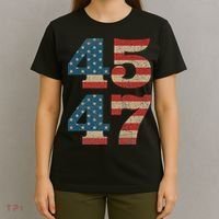 Trump 2024 45 47 Vintage American Flag Retro 4547 Trump 2024 T-Shirt thumb 4