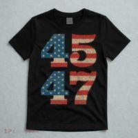 Trump 2024 45 47 Vintage American Flag Retro 4547 Trump 2024 T-Shirt thumb 5