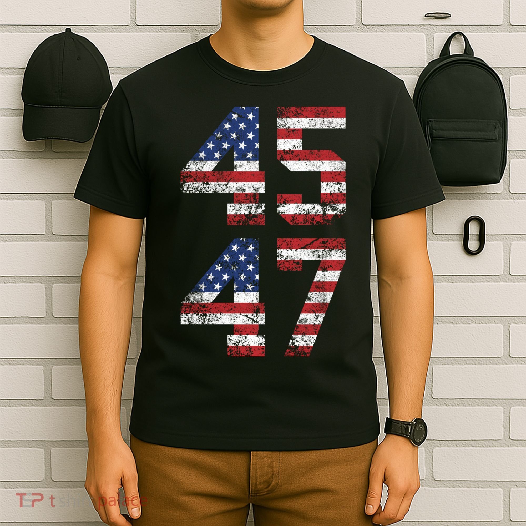 Trump 2024 45 47 Vintage Usa 45 47 Trump 2024 T-Shirt
