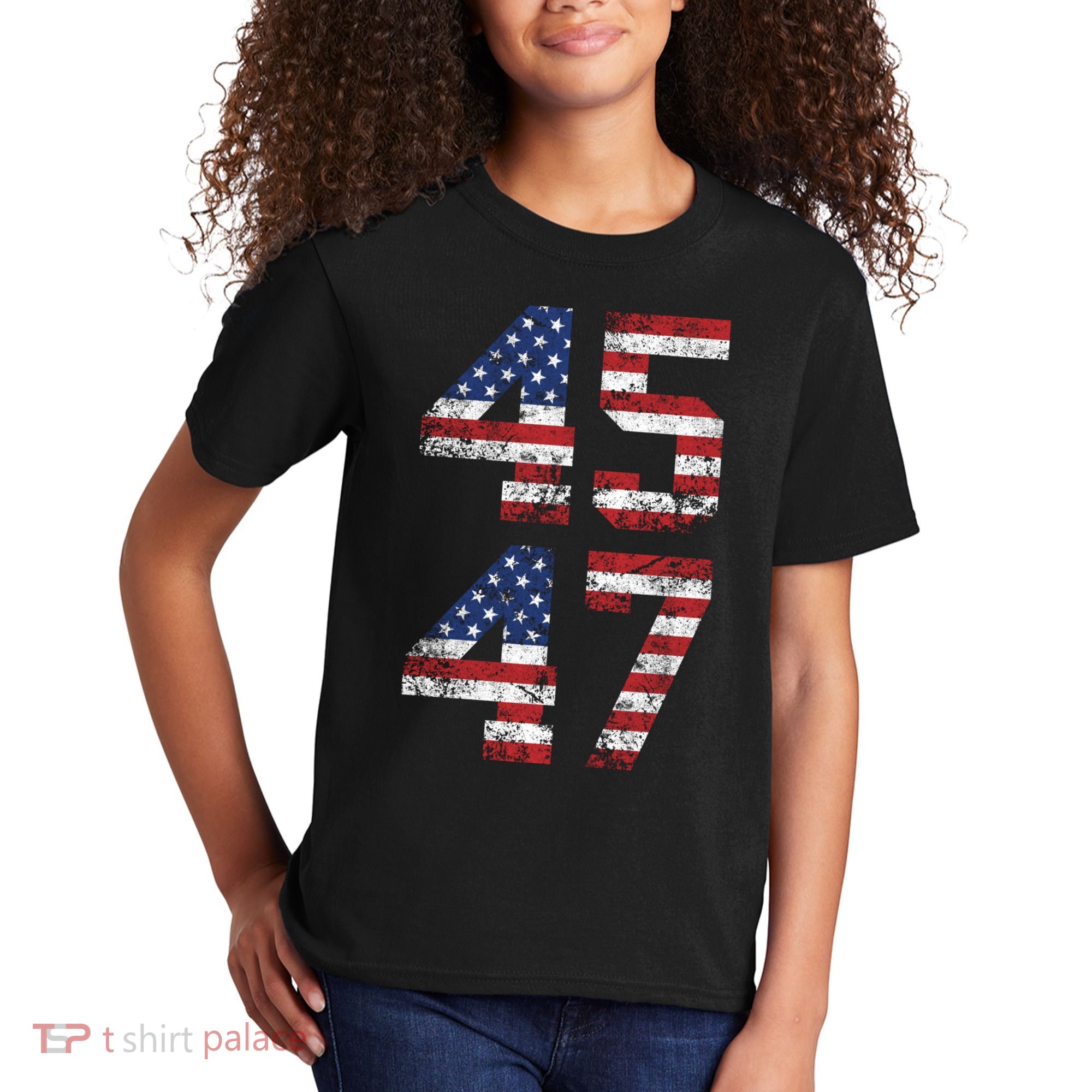Trump 2024 45 47 Vintage Usa 45 47 Trump 2024 Kids T-Shirt