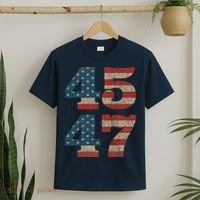 Trump 2024 45 47 Vintage American Flag Retro 4547 Trump 2024 T-Shirt thumb 2