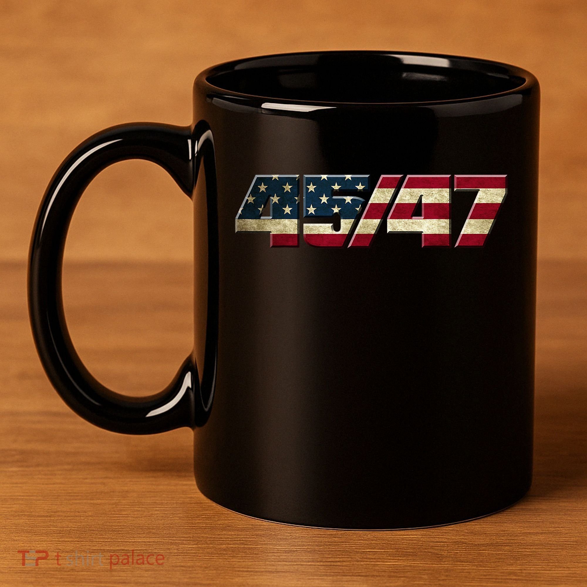 Trump 2024 45 47 American Flag 11oz C Handle Ceramic Mug