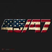 Trump 2024 45 47 American Flag Ornament thumb 1