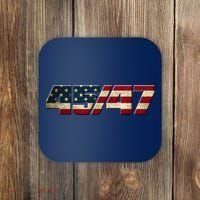 Trump 2024 45 47 American Flag Coaster thumb 0