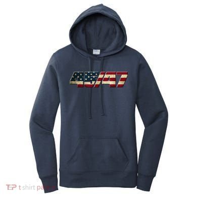 Trump 2024 45 47 American Flag Women's Hoodie