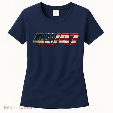 Trump 2024 45 47 American Flag Women's T-Shirt