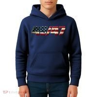 Trump 2024 45 47 American Flag Kids Hoodie thumb 4