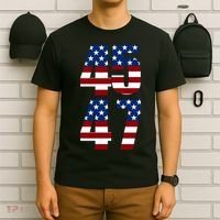 Trump 2024 45 47 Vintage American Flag Retro 4547 Trump 2024 T-Shirt thumb 6