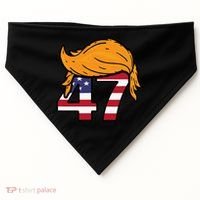 TRUMP 47th President Hair USA-Made Doggie Bandana thumb 0