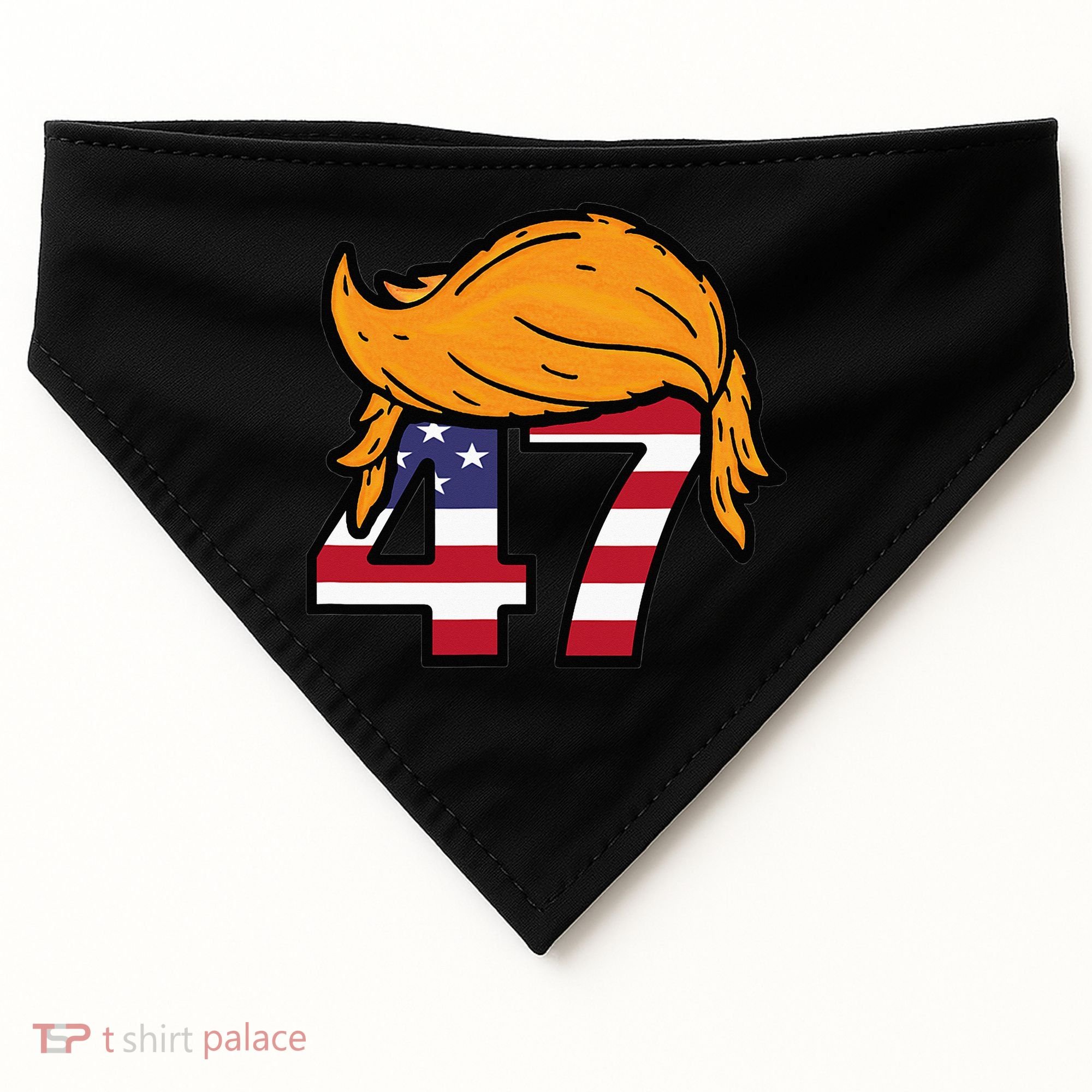 TRUMP 47th President Hair USA-Made Doggie Bandana