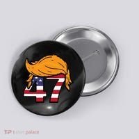 TRUMP 47th President Hair Button thumb 0