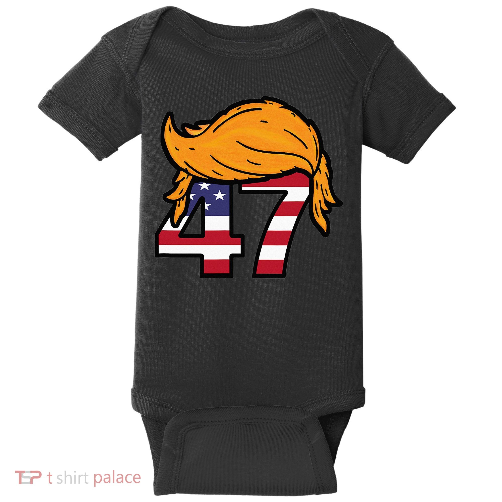 TRUMP 47th President Hair Baby Bodysuit