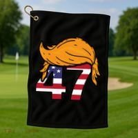 TRUMP 47th President Hair Golf Towel thumb 1