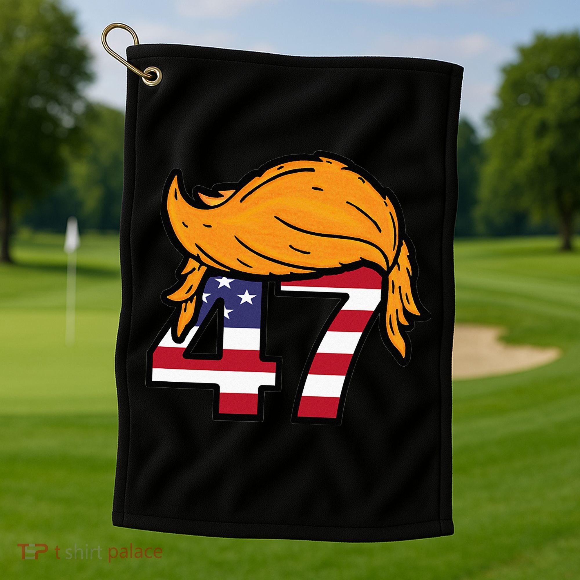 TRUMP 47th President Hair Golf Towel