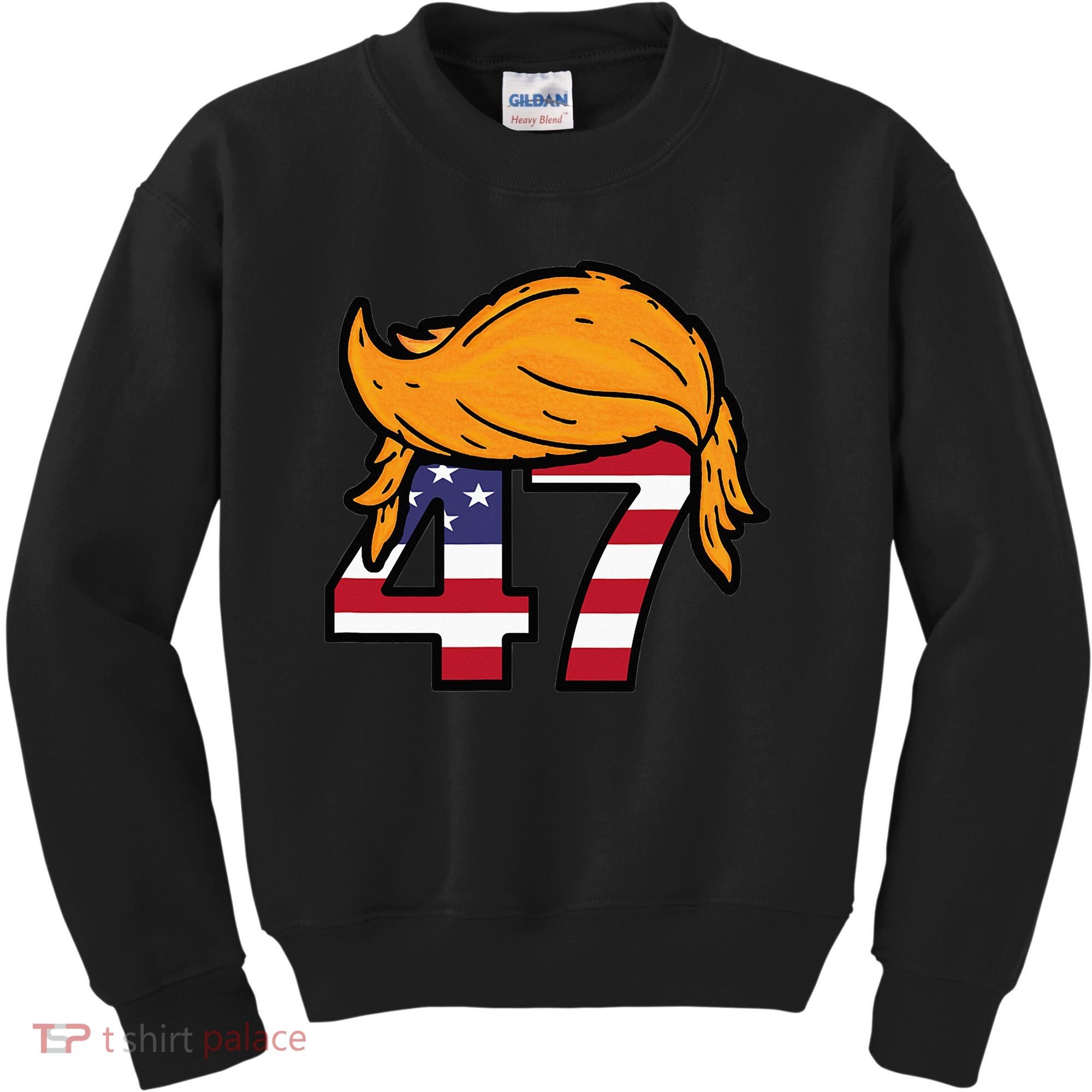 TRUMP 47th President Hair Kids Sweatshirt