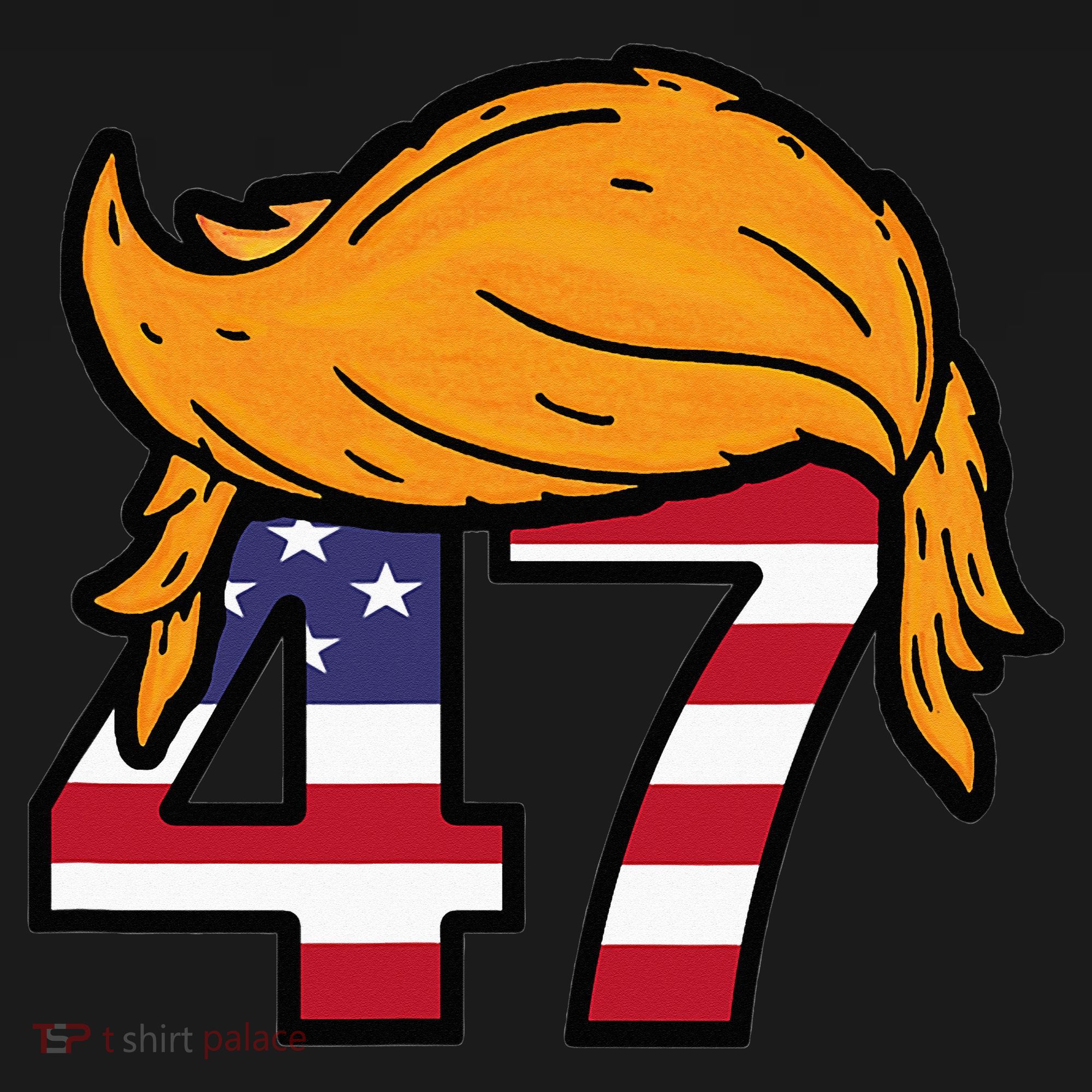 TRUMP 47th President Hair Kids Sweatshirt