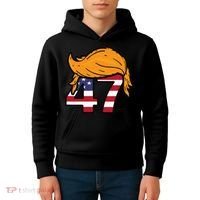 TRUMP 47th President Hair Kids Hoodie thumb 4