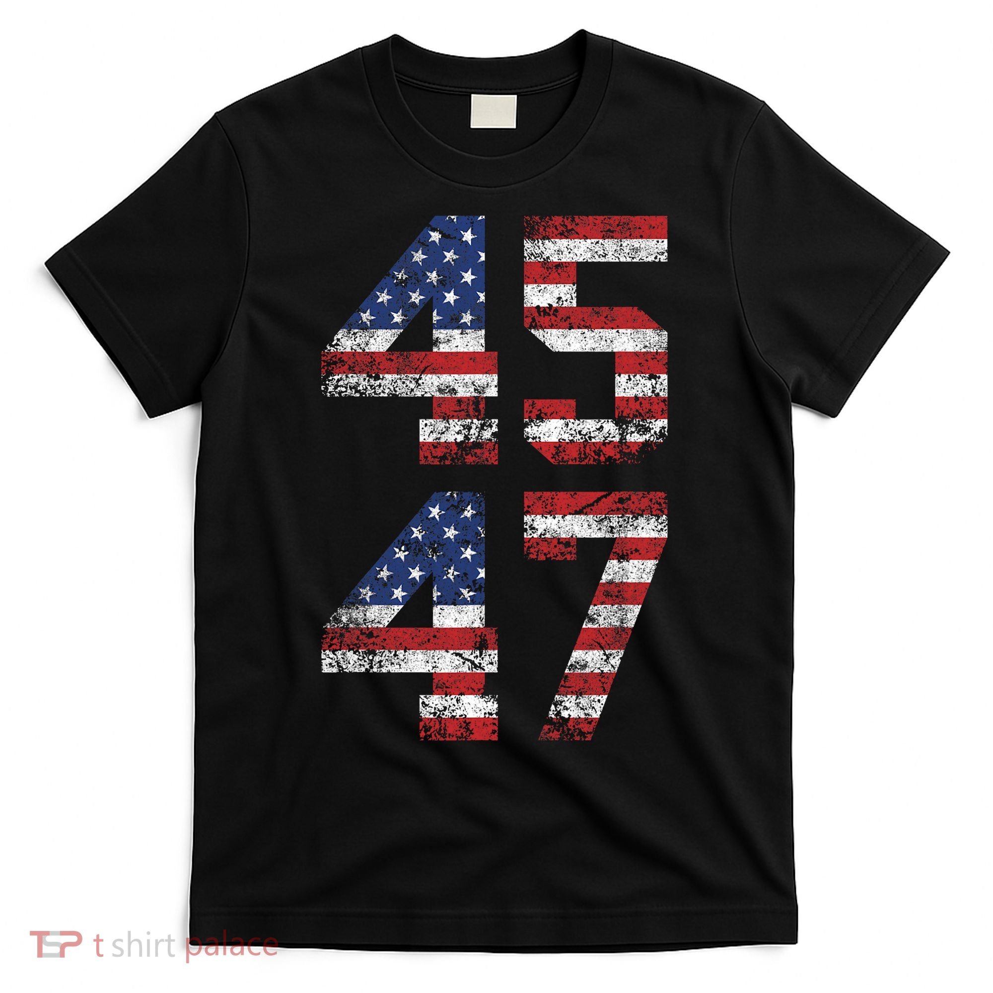 Trump 2024 45 47 Vintage Usa Flag T-Shirt