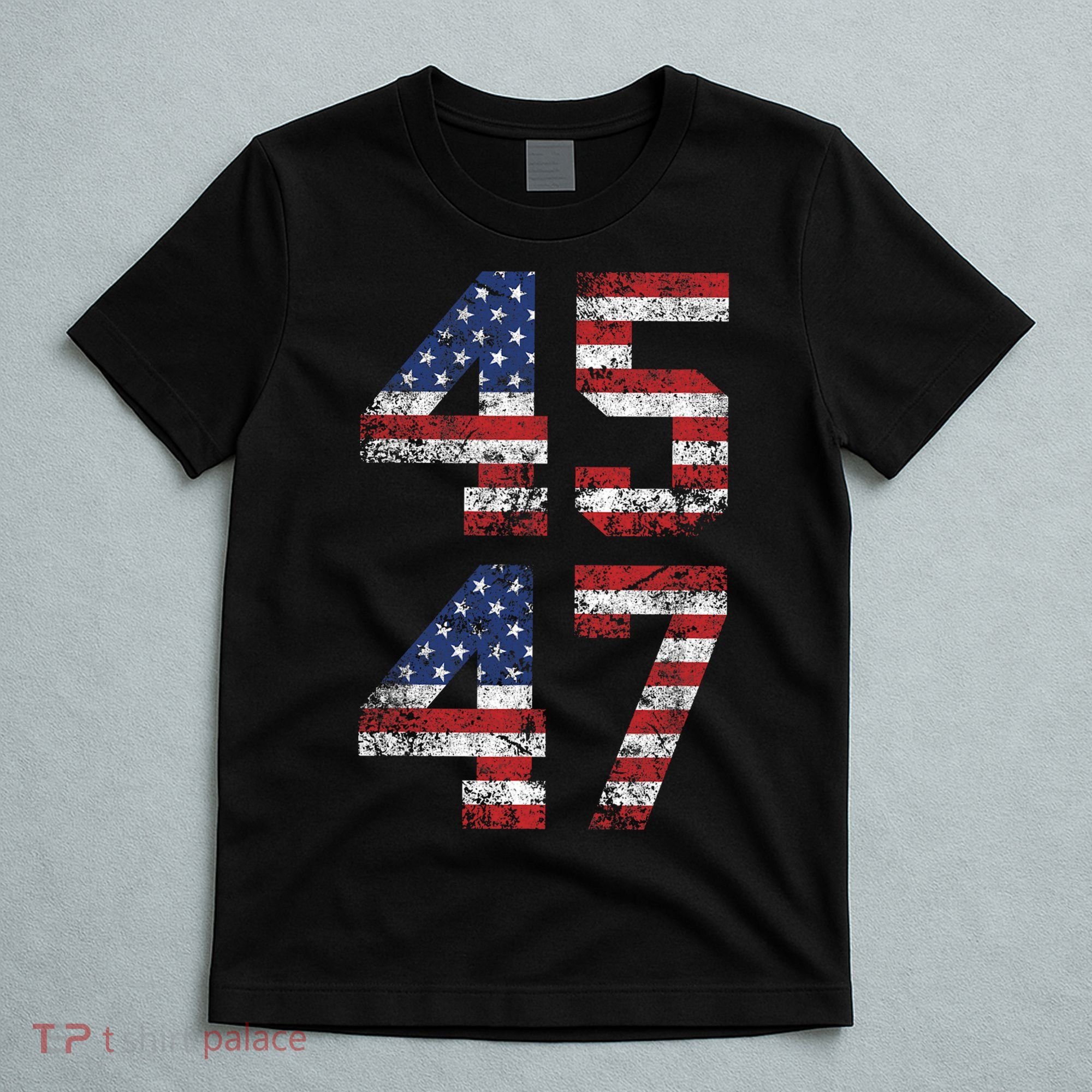 Trump 2024 45 47 Vintage Usa Flag T-Shirt