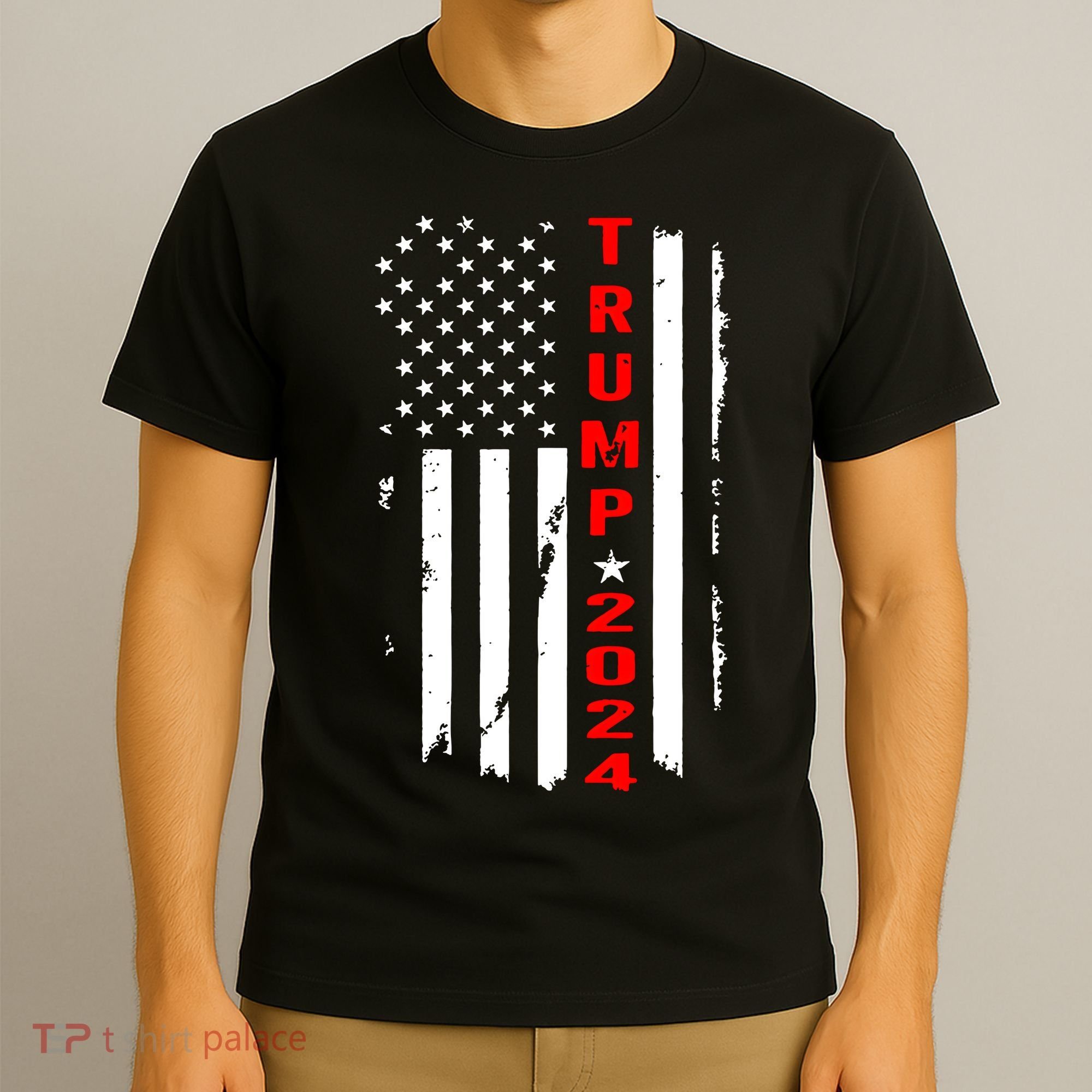 Trump 2024 American Flag Vintage T-Shirt