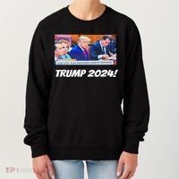 Trump 2024 Arraignment Inside Courthouse Women's Sweatshirt thumb 0
