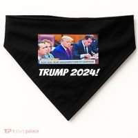Trump 2024 Arraignment Inside Courthouse USA-Made Doggie Bandana thumb 0