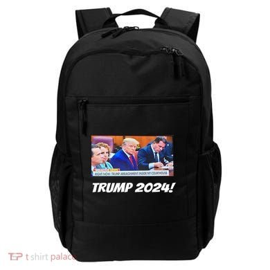 Trump 2024 Arraignment Inside Courthouse Backpack