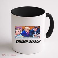 Trump 2024 Arraignment Inside Courthouse Coffee Mug thumb 1