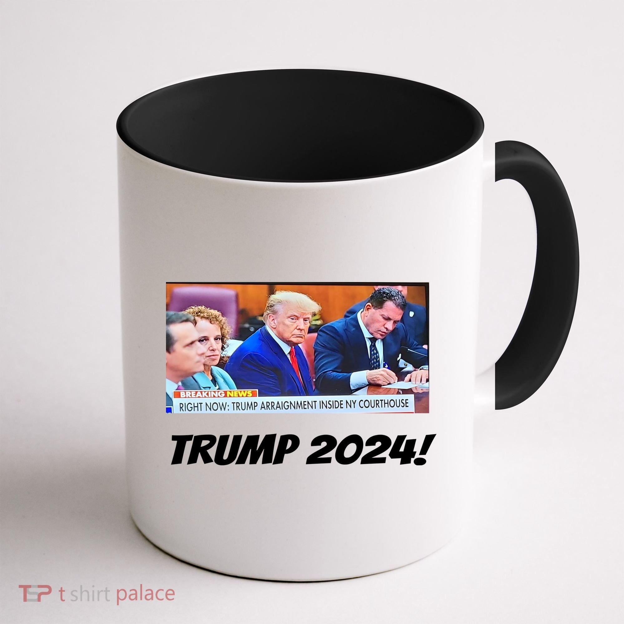 Trump 2024 Arraignment Inside Courthouse Coffee Mug