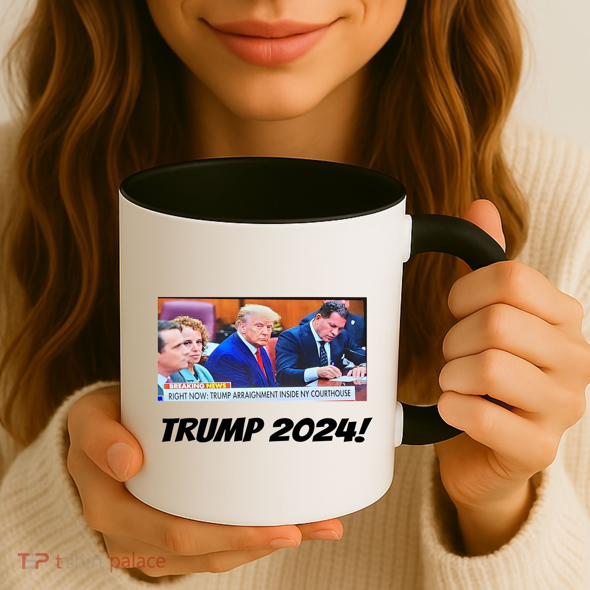 Trump 2024 Arraignment Inside Courthouse Coffee Mug