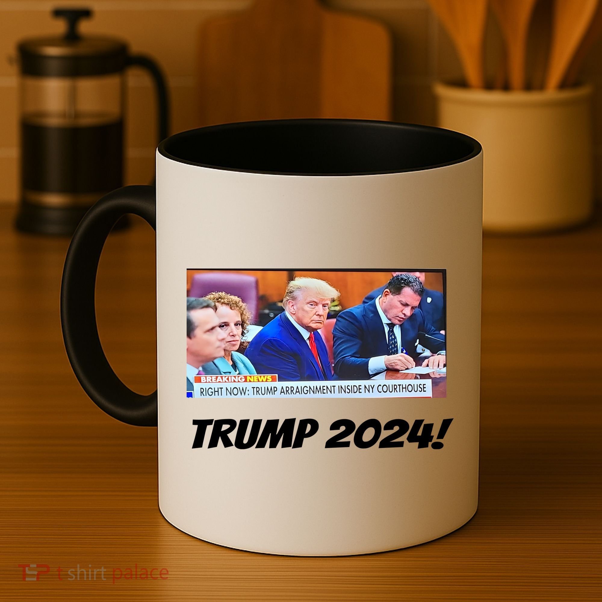 Trump 2024 Arraignment Inside Courthouse Coffee Mug