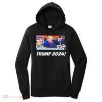 Trump 2024 Arraignment Inside Courthouse Women's Hoodie thumb 0