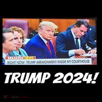 Trump 2024 Arraignment Inside Courthouse Women's Hoodie thumb 2