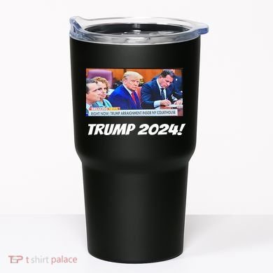 Trump 2024 Arraignment Inside Courthouse Tumbler