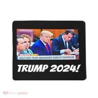Trump 2024 Arraignment Inside Courthouse Mousepad thumb 0