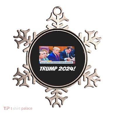 Trump 2024 Arraignment Inside Courthouse Ornament