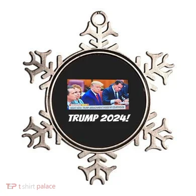 Trump 2024 Arraignment Inside Courthouse Ornament