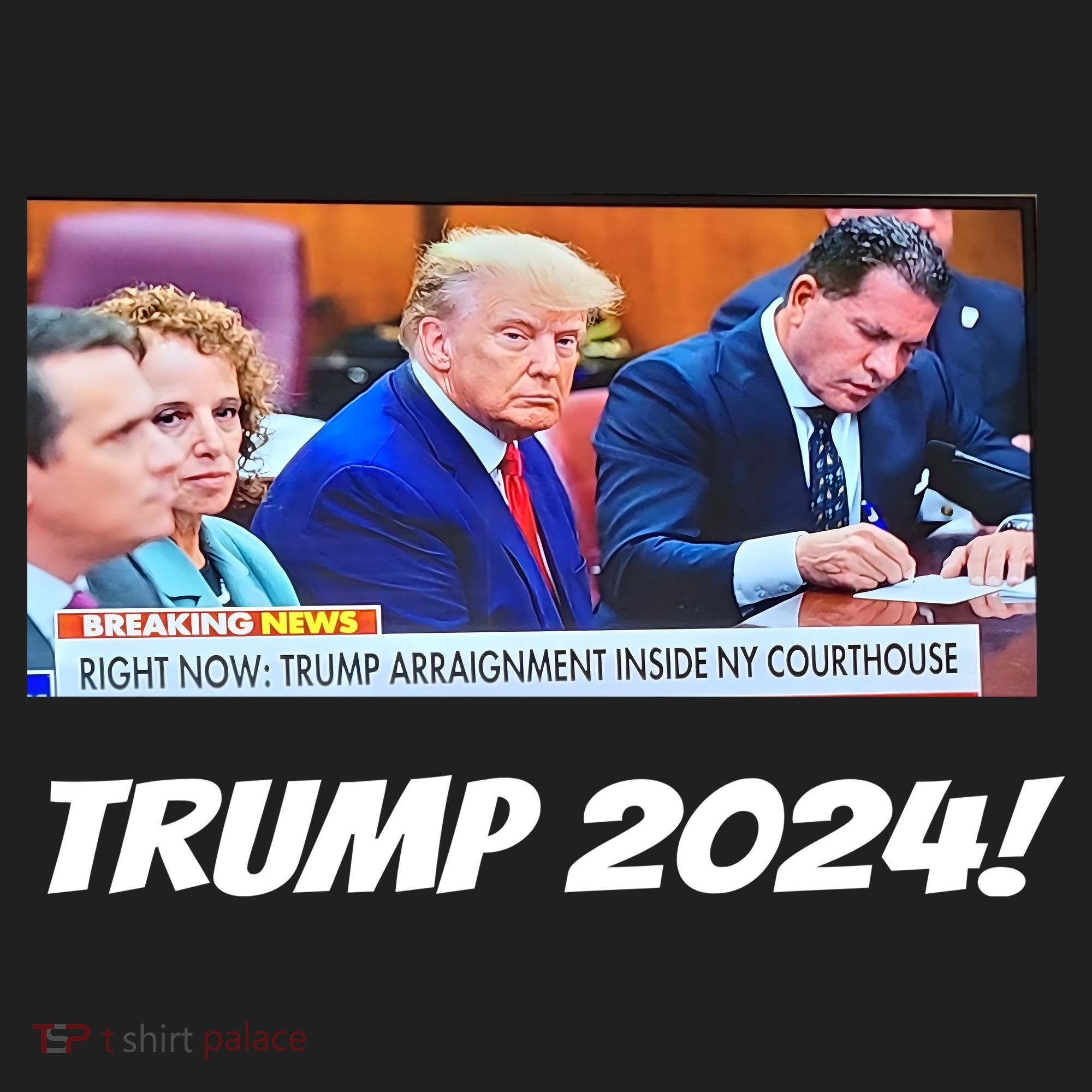 Trump 2024 Arraignment Inside Courthouse Golf Towel