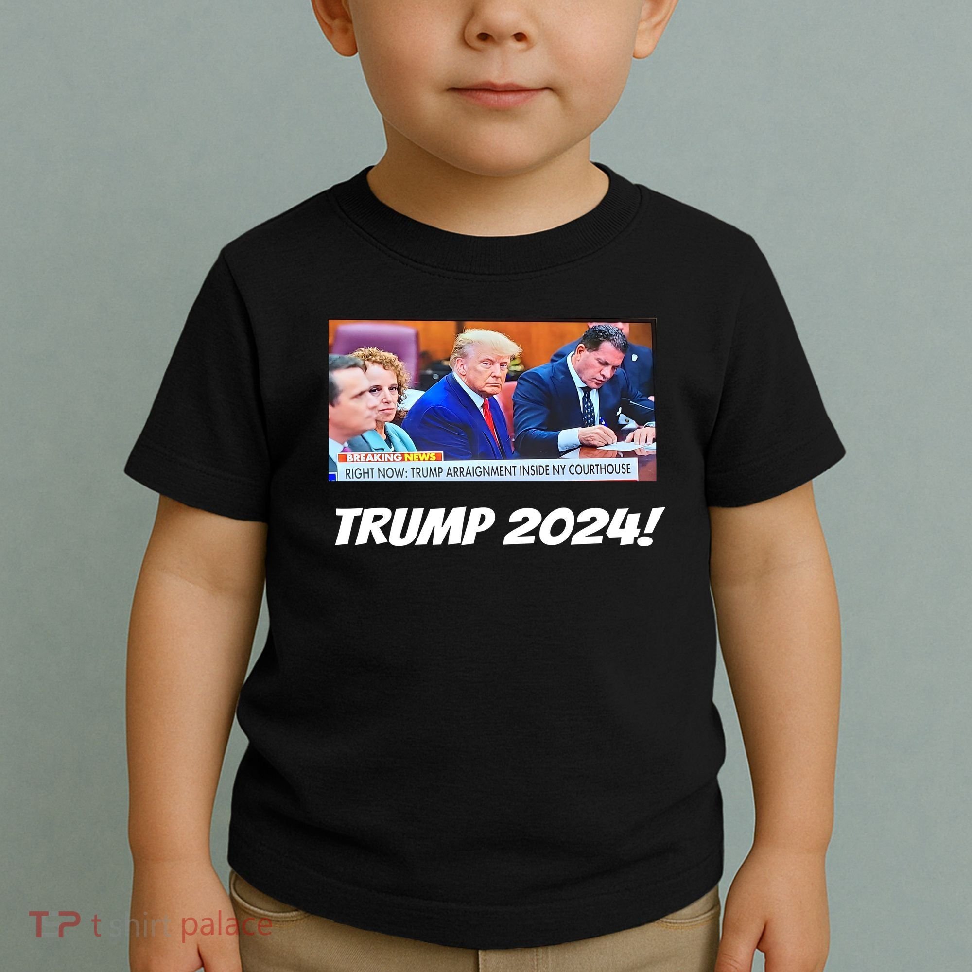 Trump 2024 Arraignment Inside Courthouse Toddler T-Shirt