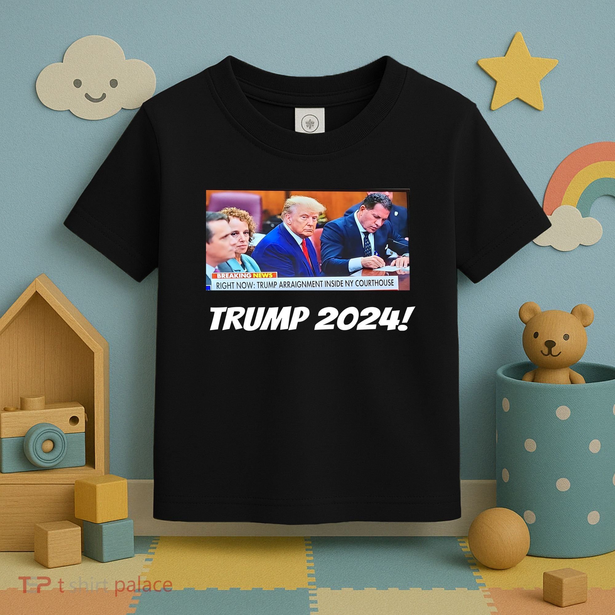 Trump 2024 Arraignment Inside Courthouse Toddler T-Shirt