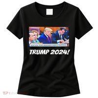 Trump 2024 Arraignment Inside Courthouse Women's T-Shirt thumb 0
