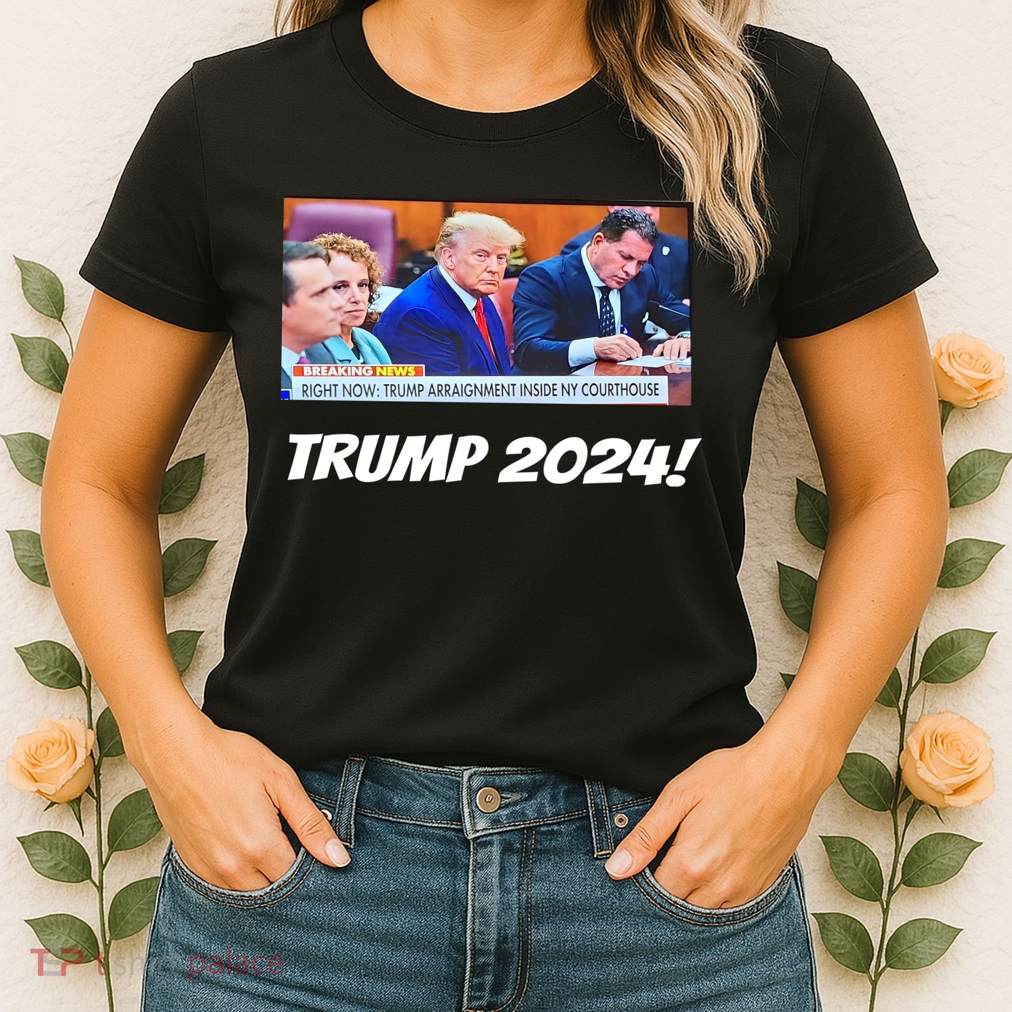 Trump 2024 Arraignment Inside Courthouse Women's T-Shirt