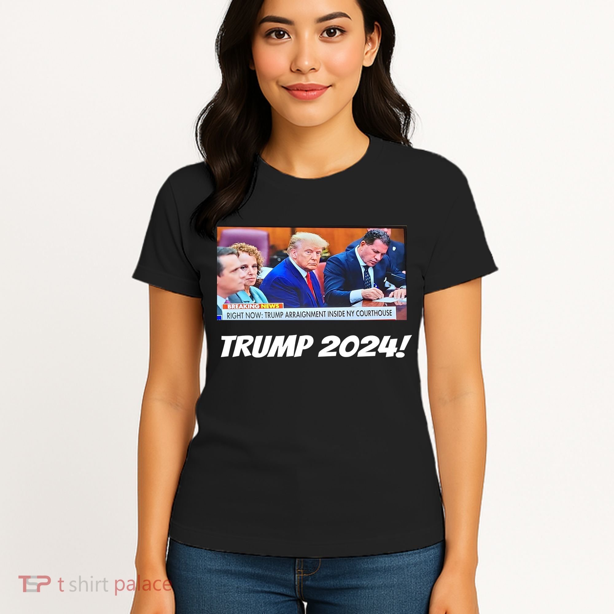 Trump 2024 Arraignment Inside Courthouse Women's T-Shirt