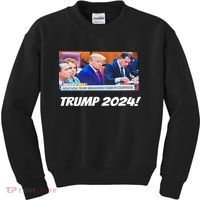 Trump 2024 Arraignment Inside Courthouse Kids Sweatshirt thumb 0