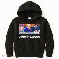 Trump 2024 Arraignment Inside Courthouse Kids Hoodie thumb 0