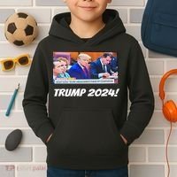Trump 2024 Arraignment Inside Courthouse Kids Hoodie thumb 2