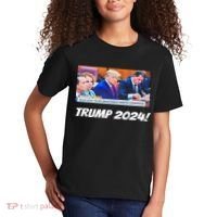 Trump 2024 Arraignment Inside Courthouse Kids T-Shirt thumb 2