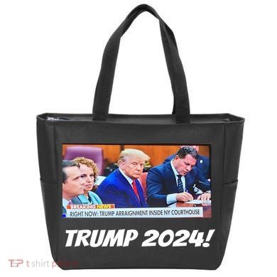 Trump 2024 Arraignment Inside Courthouse Tote Bag