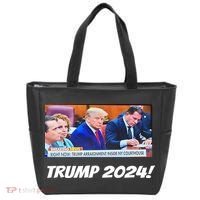 Trump 2024 Arraignment Inside Courthouse Tote Bag thumb 0